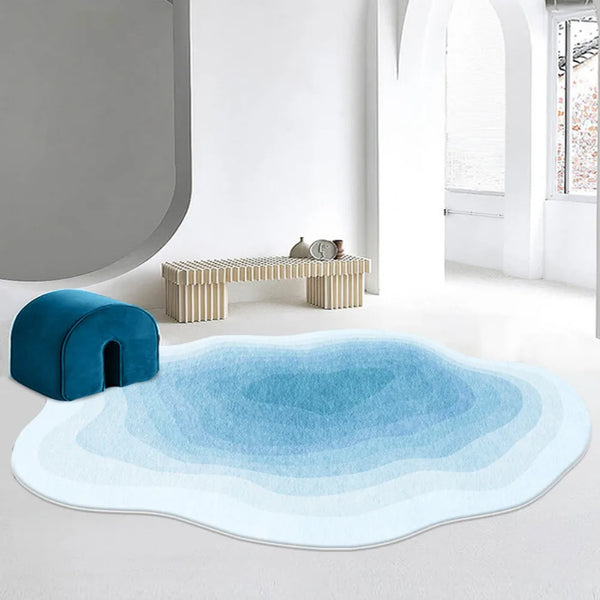 Whimsical Gradient Irregular Shaped Rug