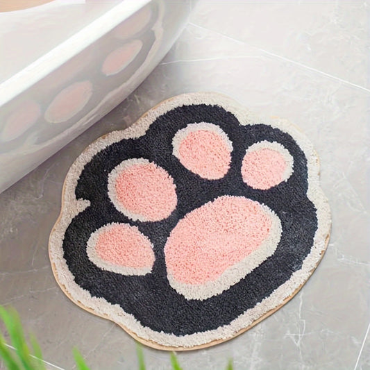 Fluffy Cat Paw Bath Rug