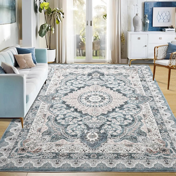 Charming Floral Washable Rug